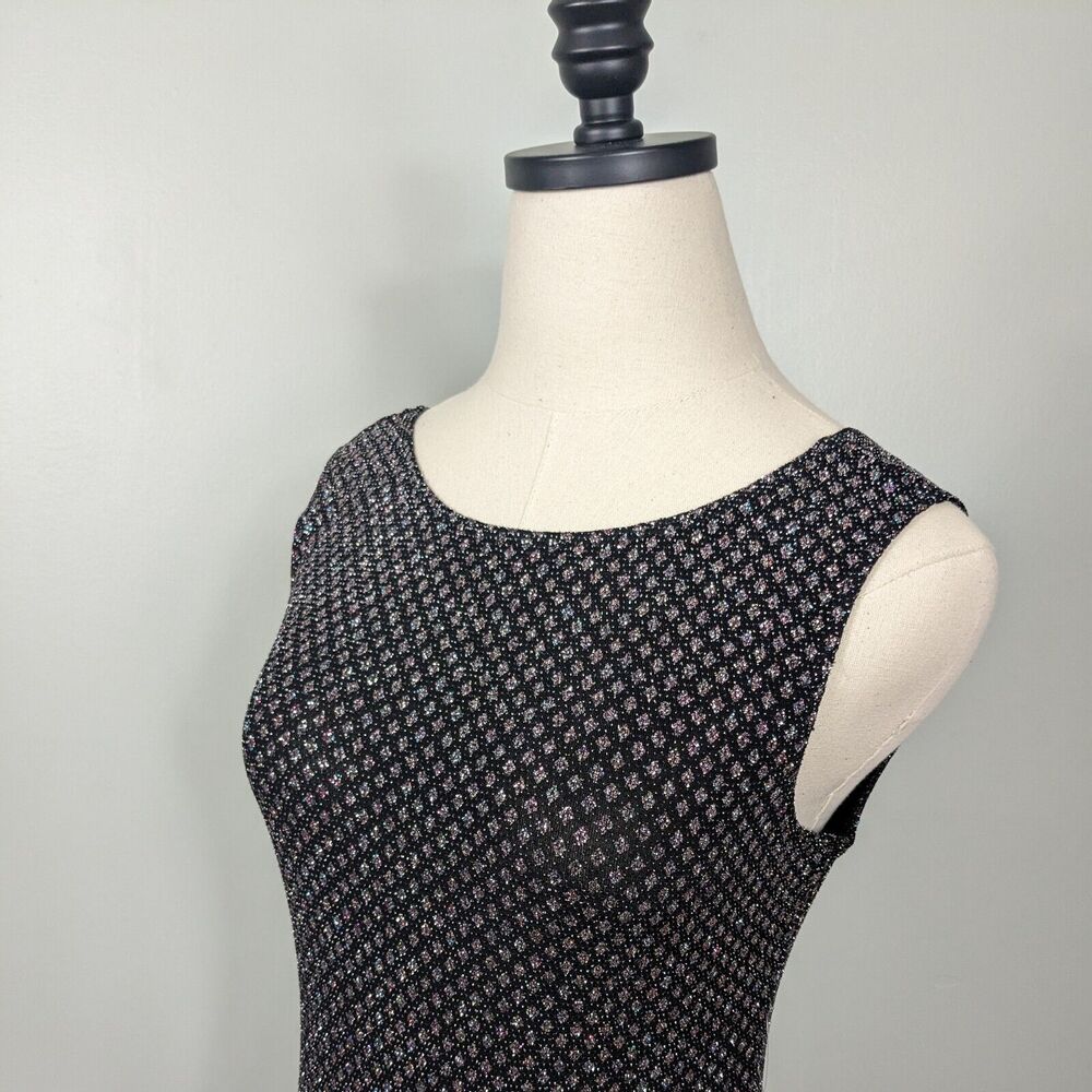 Onyx Nite Prom Dress Maxi Gown 4 Black Sparkle Metallic Silver Mermaid NWT